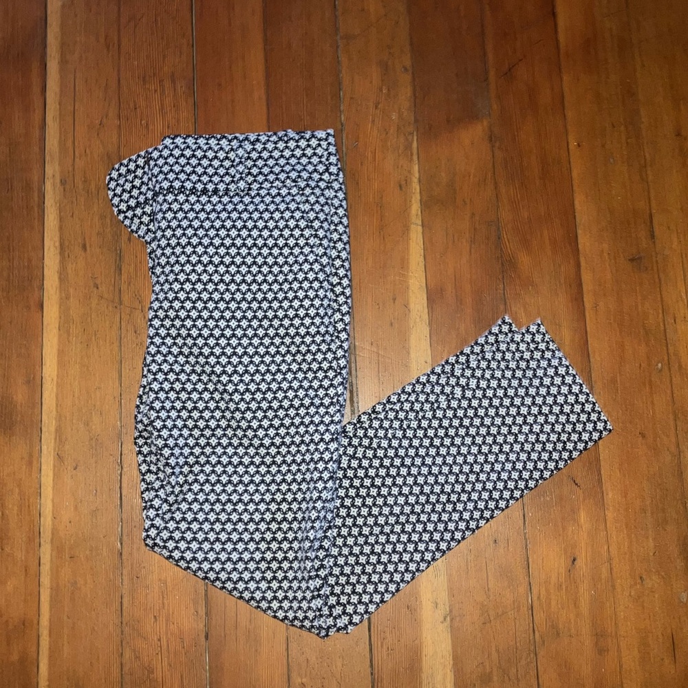 White and Black patterned Pants
